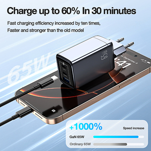 <span class=keywords><strong>65W</strong></span> Type C USB C Adaptateur GaN <span class=keywords><strong>Chargeur</strong></span> QC3.0 <span class=keywords><strong>Chargeur</strong></span> mural à charge rapide avec protection OTP OVP pour <span class=keywords><strong>HUAWEI</strong></span> US EU UK AU KS - Product Image 4