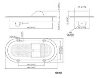 Feu de position latéral ovale à LED de 6 pouces, montage à œillet, pour camion et remorque, conforme SAE/DOT/FMVSS108