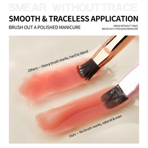 Ensemble de pinceaux pour nail art aux couleurs fruitées, logo personnalisé, pinceaux fins à pointe plate pour gel, manucure florale - Product Image 6
