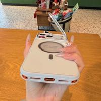 Étui de téléphone de luxe avec écran E-Ink DIY sans fil NFC HD 2025 avec support d'objectif pour 17/17 Pro/Pro Max avec anneau magnétique