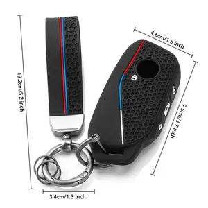 <span class=keywords><strong>Porte</strong></span>-clés en silicone, housse de protection pour clé de voiture <span class=keywords><strong>BMW</strong></span> 530i 540i 550e 750e 740i 760i X1 <span class=keywords><strong>X2</strong></span> X5 X6 X7 M5 iX1 iX2 iX XM i5 i7 2024 2025 - Product Image 3