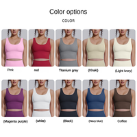 Soutien-gorge de sport V Beauty sans coutures à maintien élevé et extensible dans quatre directions, col en V, pour femme - Débardeur de course et de fitness