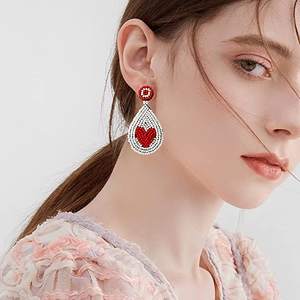 Nouveau exquis élégant couleur femmes mode à la main bohème balancent boucle d'oreille boucles d'oreilles été plage bijoux prix de gros - Product Image 5