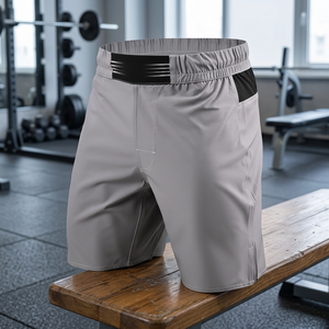 Shorts de sport MMA pour hommes, bleus, 100 % polyester, anti-humidité - Product Image 4