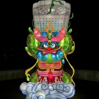 Maßgefertigte Neun-Söhne-Drachen-Laternen Chinesisches Glückstier Zigong-Fabrik für Chinatown Frühlingsfest NEU Diwali Ramadan
