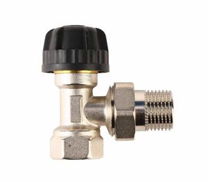 Válvula tipo ángulo de latón Accesorio de latón Pex niquelado para sistema de calefacción Válvula de radiador - Product Image 2