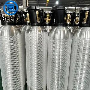 Dot3al tangki Co2 aluminium tanpa jejak, 5lbs 8,9 lbs 15lbs 20lbs untuk pasar Amerika Selatan