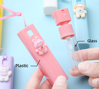 Nouvelle Bouteille de Parfum Vide Rechargeable 10ml, Motif Animal de Dessin Animé Mignon, Luxe, Portable, avec Pendentif Porte-clés et Cordon, Flacon Vaporisateur