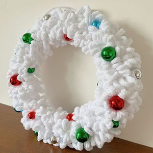 Guirlandes de pompons de Noël modernes, écologiques, faites à la main, décorations et supports de <span class=keywords><strong>porte</strong></span> d'extérieur - Product Image 1