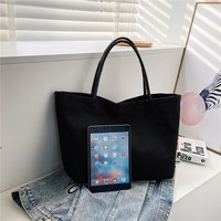 Sac fourre-tout en toile de luxe discret avec poignées en cuir PU, esthétique Old Money, sac à main professionnel pour le bureau pour femme, vente en gros