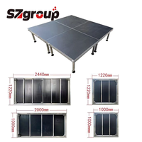 Plateforme de scène de concert portable en aluminium, modulaire et réglable, pour événements extérieurs, mariages, églises, écoles, scène mobile