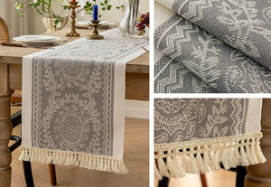 Mùa hè Anne của bán buôn tối giản ăn Khăn trải bàn thanh lịch Hình Học bảng <span class=keywords><strong>Runner</strong></span> - Product Image 5