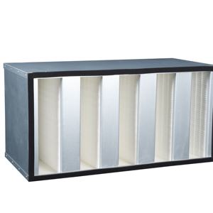 New Condition Ebraco H13 99.95% V Bank <span class=keywords><strong>Hepa</strong></span> <span class=keywords><strong>Filter</strong></span> 4V 610X610X292mm (24x24x12inch) para HVAC, AHU, Cleanroom-Personalizado - Product Image 1