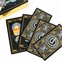 Cartes de tarot et d'oracle familiales personnalisées avec impression sur papier d'art 350 g/m², 78 cartes, estampage à chaud doré, avec boîte rigide en deux parties et guide