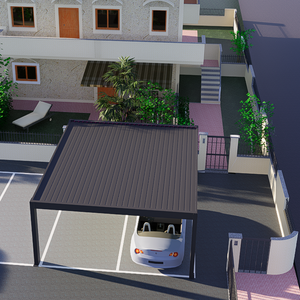 Abri <span class=keywords><strong>voiture</strong></span> double robuste de haute qualité Garage de voitures Abri <span class=keywords><strong>voiture</strong></span> parking pergola en aluminium - Product Image 2