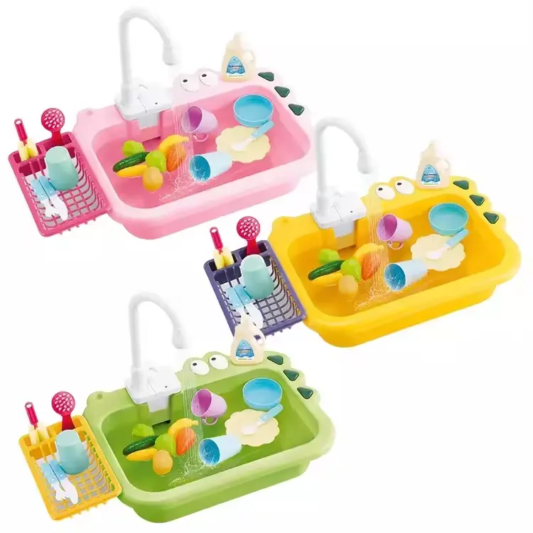 Household Mini Kitchen Toys Real Cooking Dishwasher Set Kitchen Set Toys Wash Dishes Kitchen Sink For Kids