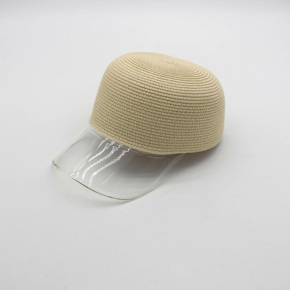 Соломенная бейсболка для женщин и девушек, розовая, натуральная летняя пляжная шляпа от солнца, соломенная шляпа с прозрачными полями