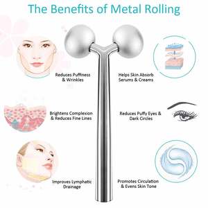 Masajeador Facial 3D giratorio portátil de 360 grados, rodillo en forma de Y, dispositivo de cuidado de belleza portátil para rejuvenecimiento de la piel - Product Image 4