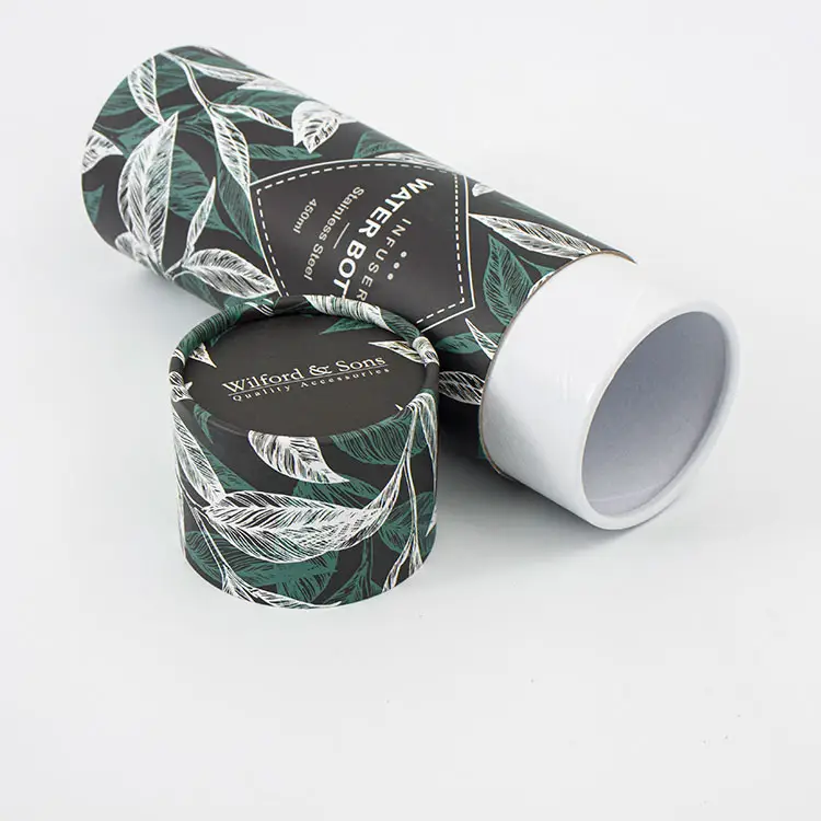 Boîte de papier ronde écologique Offre Spéciale thé vert thé en vrac café séché fleur thé papier Tube emballage