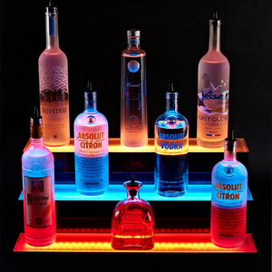 3 Tier Acrylic Display / Led Liquor Wine Bottle Display / Illuminated Acrylic <b>bar</b> Display <b>Shelf</b> - Product Image 1