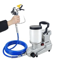 Pistolet pulvérisateur de peinture électrique sans air industriel portable 1600W haute pression DIY, capacité de la cuve 2L, 3000 PSI, multifonctionnel pour latex