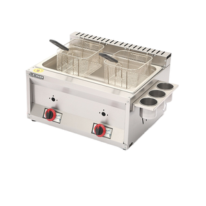 <span class=keywords><strong>Friteuse</strong></span> professionnelle double cuve en acier inoxydable à gaz, puissante et à chauffe rapide, pour hôtels, restaurants et usage commercial - Product Image 2