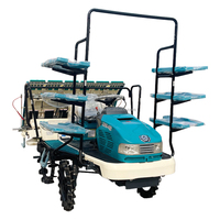 Transplanteur de riz paddy à 6 rangées à grande vitesse Transplanteur de semis pratique pour la tranquillité d'esprit avec composant de moteur de base