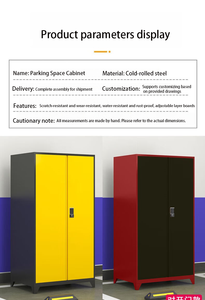 Armoire de rangement d'outils d'atelier à 4 portes, casier métallique robuste avec serrure à <span class=keywords><strong>code</strong></span>, assemblé, étanche, résistant à la rouille, étagères réglables - Product Image 5