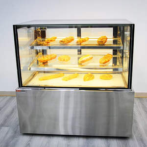Chiller con angolo nero a 2 strati per torta di lusso commerciale con vetrina per Chiller per torta - Product Image 2