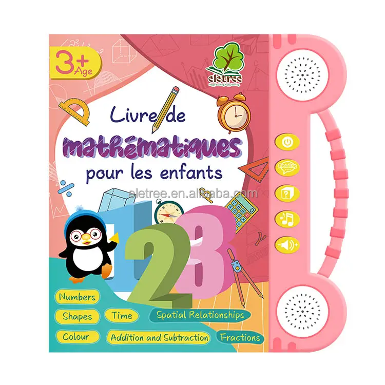 Kids French Song Electronic Smart Learning Educational Toy Interactive Electronic Board Book Com Botões