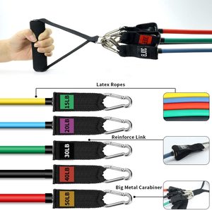 Nhà cung cấp hàng đầu tập thể dục 11PC mảnh kháng làm việc ra ban nhạc Ống đàn hồi tập thể dục ban nhạc Latex mắt cá chân ống 150lb kháng ban nhạc - Product Image 2