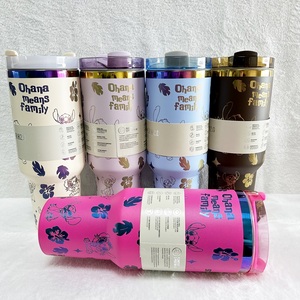 Venta al por mayor a granel logotipo personalizado grabado láser <span class=keywords><strong>Lilo</strong></span> <span class=keywords><strong>Stitch</strong></span> 40oz <span class=keywords><strong>taza</strong></span> tazas oro cobre vaso <span class=keywords><strong>de</strong></span> acero inoxidable con mango extraíble - Product Image 5