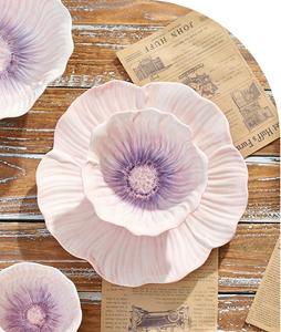 Piatto in <span class=keywords><strong>Ceramica</strong></span> Stile Americano per Casa, Decorato con Fiori Dipinti a Mano - Product Image 5