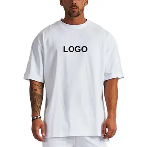 Jalofun Custom Logo Gedrukte Korte Mouwen Losse Fit Blanco Streetwear Oversized Witte T Shirts 100% Katoen Unisex