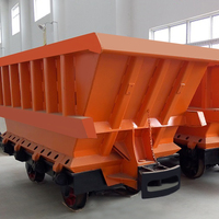 Chariot de transport minier basculant latéralement 1,01T, camion-benne sur rail 0,75m³, espacement des voies 600mm, transport de minerai en tunnel, OEM accepté