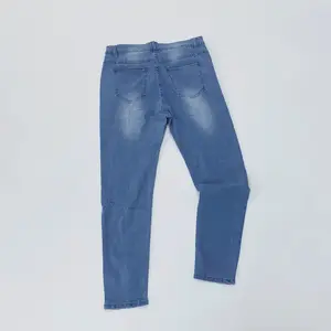 Celana Jeans Klasik untuk Pria, Celana Jin Denim Ukuran Ekstra Besar Ketat Dicuci Ukuran Ekstra Besar