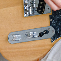 Pour Donlis 32mm largeur Chrome TL couvercle de plaque de commande de guitare avec 9.4mm grands Pots trous Type de cordes pour la vente en gros