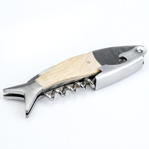 Wooden and stainless steel bottle opener, red <b>wine</b> opener, beer bottle opener, multi-functional high-end bottle opener with - Product Image 4