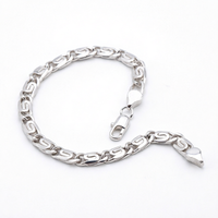 Bracelet à maillons en acier inoxydable plaqué cuivre et argent, tendance géométrique haut de gamme, unisexe, vente en gros d'usine
