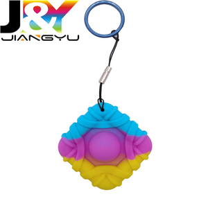 Gökkuşağı Mini <span class=keywords><strong>Fidget</strong></span> duyusal oyuncaklar silikon stres giderici el Pop kabarcık <span class=keywords><strong>dimple</strong></span> basit anahtarlık halkası - Product Image 5