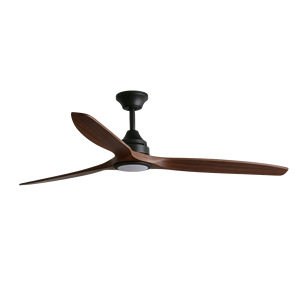 Ventilador de Techo Moderno con Tres Aspas con Acabado de Madera Tallada y Luz para Salas de Estar, Dormitorios e Interiores Contemporáneos - Product Image 3