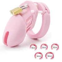 Cage de chasteté en silicone pour homme BUYBOOS, verrouillage du pénis, jouet pour adultes BDSM avec retenue urétrale