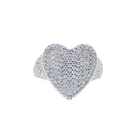 AliExpress Commerce Extérieur Nouvelle Bague en Pierre Naturelle Cœur Zircon Style Hip Hop Cool pour Couple YYN Source