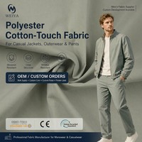 Tissu en polyester 100 % recyclé, durable, aspect coton, teint uni, pour anoraks streetwear – Prix de gros compétitif