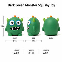 Ensemble de 6 jouets moelleux monstres mignons de couleur mate