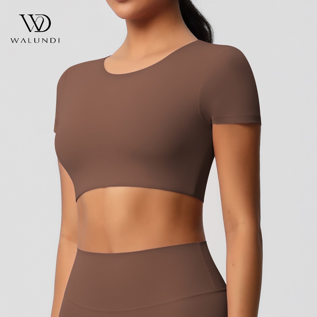 Yoga Top Summer Breathable Short Sleeves with Chest Pad Yoga Top High Intensity Quick-drying Fitness Running Short Sleeves
