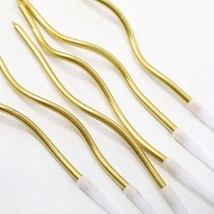 6pcs/Box Spiral Light Candle Long Pencil <b>Cake</b> Candle Flowers Round Shape for Kids Birthday Party Wedding Favor <b>Supplies</b> - Product Image 5