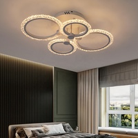 Plafonnier LED moderne en acrylique 40W 74W pour la décoration intérieure, éclairage suspendu pour salon, montage en surface