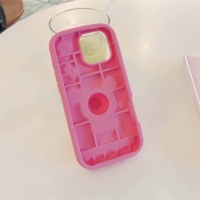 Étuis de téléphone antichoc en silicone véritable avec motif de lapin fleuri de dessin animé mignon pour 16 15 14 13 Pro Max