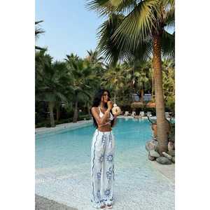 PANTALONS EN LIN OLIVERA, Bas de vêtements confortables pour tous les jours - Product Image 4